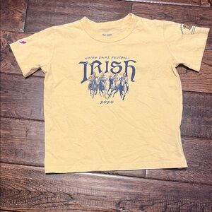 Kids' Notre Dame Football 'Irish' Short Sleeve Tee - Yellow